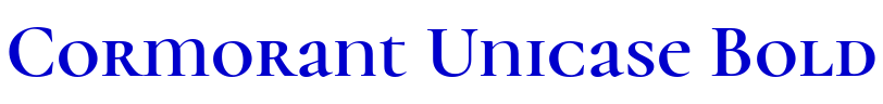 Cormorant Unicase Bold Schriftart
